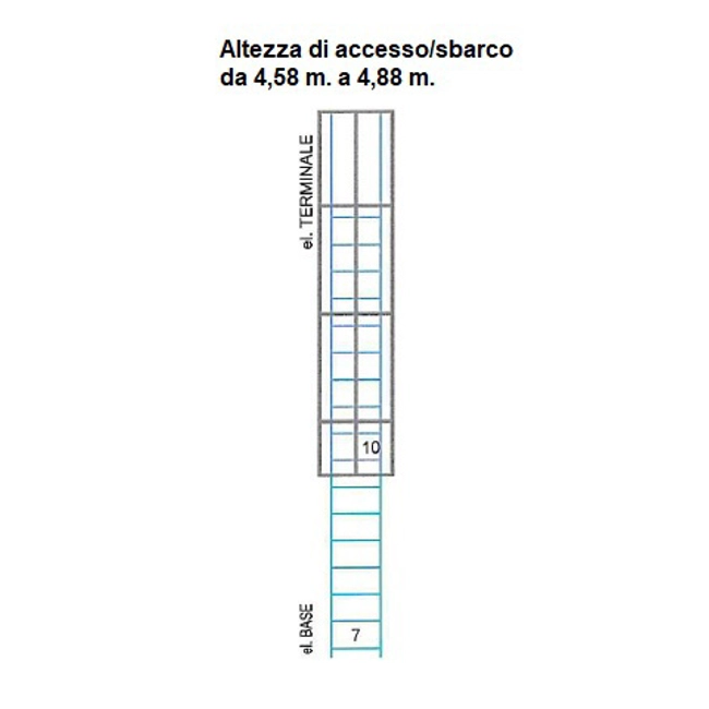 Vendita online Scala a gabbia alla marinara Self System 4,58 m.